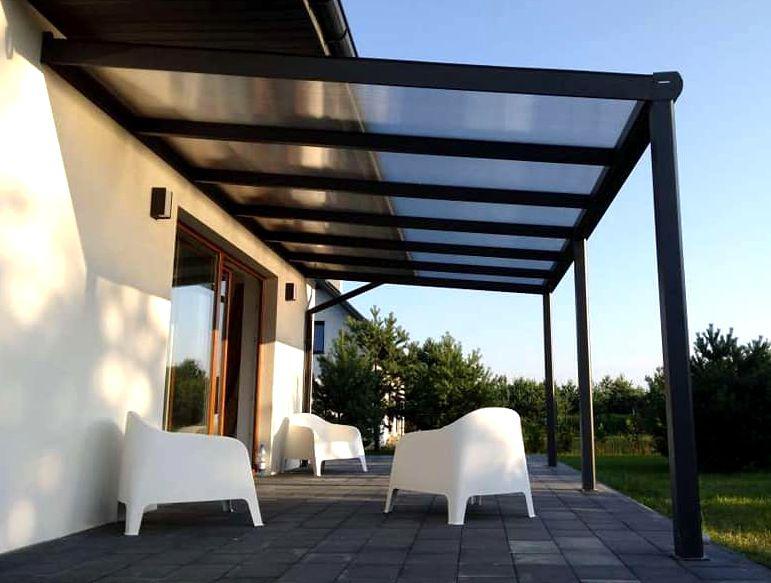 Terrassenüberdachung Polycarbonat, 7,06 m x 4,00 m