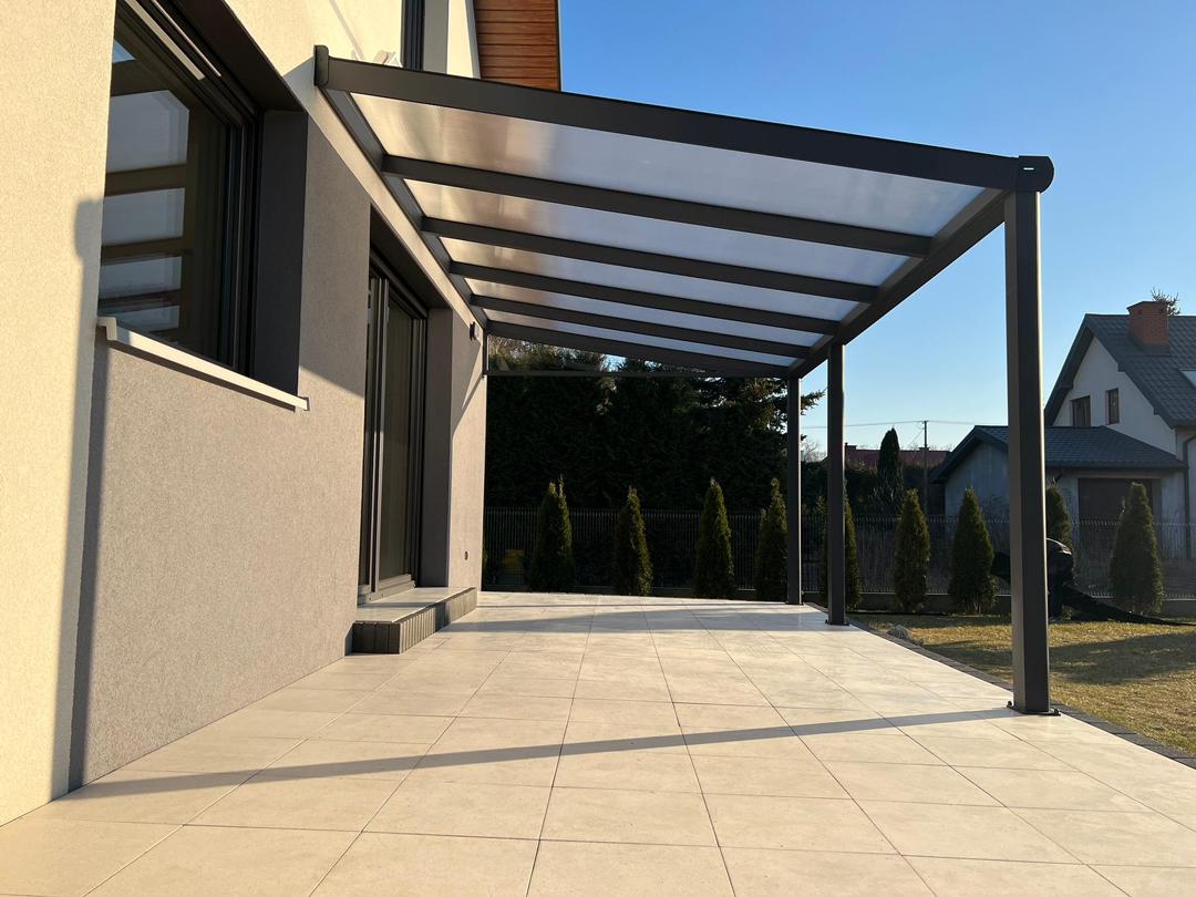 Terrassenüberdachung Polycarbonat, 6,06 m x 4,00 m