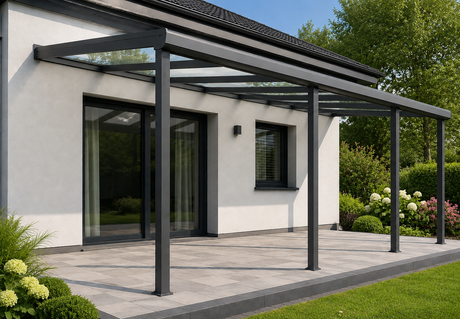 Terrassenüberdachung Glas, 4,06 m x 3,50 m