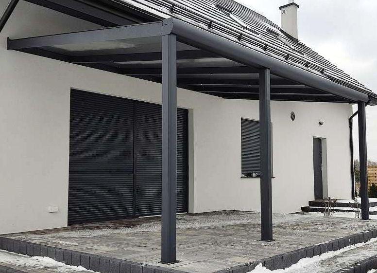 Terrassenüberdachung Polycarbonat, 5,06 m x 3,50 m